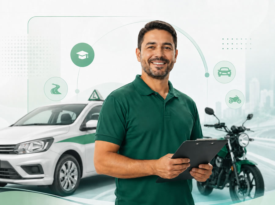 Instrutores de Trânsito autônomo em curso de aperfeiçoamento para atuar na plataforma Rota da CNH